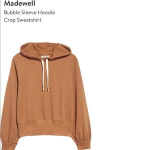 Madewell bubble sleeve hoodie - crop sweatshirt